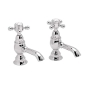 Heritage Hartlebury Basin Taps Pair - Chrome