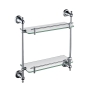 Heritage Holborn Double Glass Shelf - Chrome
