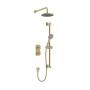 Heritage Salcombe Dual Concealed Mixer Shower with Shower Kit + Fixed Head - Brushed Brass