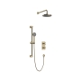 Heritage Salcombe Dual Concealed Mixer Shower with Shower Kit + Fixed Head - Brushed Brass