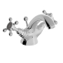 Heritage Trinity Basin Mixer Tap with Pop up Waste - Chrome