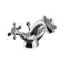 Heritage Trinity Basin Mixer Tap with Pop up Waste - Chrome