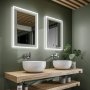 HiB Element 50 LED Bathroom Mirror with Charging Frame 700mm H x 500mm W