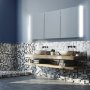 HiB Paragon 120 Aluminium LED Triple Door Bathroom Cabinet 700mm H x 1264mm W x 140mm D
