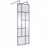Hudson Reed Abstract Frame Wetroom Screen with Support Bars 700mm Wide - 8mm Glass