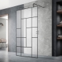 Hudson Reed Abstract Freestanding 1950mm Wet Room Glass Shower Screen
