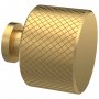 Hudson Reed Indented Round Handle 30mm Wide - Brushed Brass