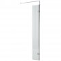 Hudson Reed Fluted Hinged Wet Room Return Panel 1950mm High x 300mm Wide with Support Bar - 8mm Glass