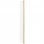 Hudson Reed Wet Room Fixed Return Panel with Brass Profile 1950mm High x 215mm Wide - 8mm Glass