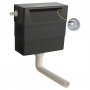 Hudson Reed Universal Access Dual Flush Concealed WC Cistern with Chrome Button - Black