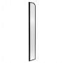 Hudson Reed Arched Wet Room Return Panel 1560mm High x 230mm Wide 8mm Glass - Matt Black