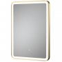 Hudson Reed Brushed Brass Framed Bathroom Mirror with Touch Sensor 700mm H x 500mm W