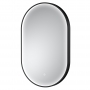 Hudson Reed Columba Black Framed Bathroom Mirror with Touch Sensor 800mm H x 500mm W
