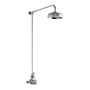 Hudson Reed Thermostatic Exposed Shower Mixer and Rigid Riser Kit with Fixed Head - Chrome/White