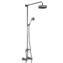 Hudson Reed Thermostatic Bar Shower Mixer with Shower Kit and Fixed Head - Brushed Pewter