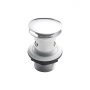 Hudson Reed Easy-Clean Push Button Basin Waste Chrome - Slotted