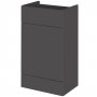 Hudson Reed Fusion WC Unit 500mm Wide - Gloss Grey