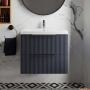 Hudson Reed Fluted 600mm 2-Drawer Wall Hung Vanity Unit