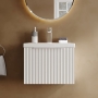 Hudson Reed Fluted 500mm 1-Drawer Wall Hung Vanity Unit