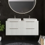 Hudson Reed Fluted Twin 1200mm 4-Drawer Wall Hung Vanity Unit with Countertop