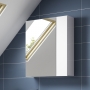 Athena 600mm 1-Door Mirrored Bathroom Cabinet
