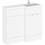 Hudson Reed Fusion RH Combination Unit with 500mm WC Unit - 1000mm Wide - Gloss White