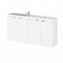 Hudson Reed Fusion Compact Combination Unit with 250mm Base Unit - 1000mm Wide - Gloss White
