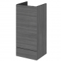 Hudson Reed Fusion Base Unit 400mm Wide - Anthracite Woodgrain