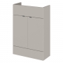 Hudson Reed Fusion Compact Vanity Unit 600mm Wide - Pebble Grey