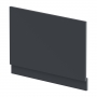 Hudson Reed Juno Straight Bath End Panel and Plinth 560mm H x 800mm W - Satin Anthracite