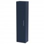 Hudson Reed Juno Wall Hung Tall Storage Unit 350mm Wide - Electric Blue
