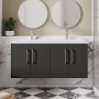 Hudson Reed Juno Twin 1200mm 4-Door Wall Hung Vanity Unit