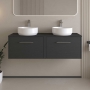 Hudson Reed Juno Twin 1200mm 2-Drawer Wall Hung Vanity Unit with Countertop