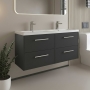Hudson Reed Juno Twin 1200mm 4-Drawer Wall Hung Vanity Unit