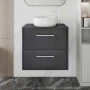 Hudson Reed Juno 600mm 2-Drawer Wall Hung Vanity Unit with Countertop
