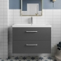 Hudson Reed Juno 800mm 2-Drawer Wall Hung Vanity Unit