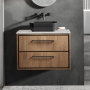 Hudson Reed Lille 800mm 2-Drawer Wall Hung Vanity Unit with Countertop