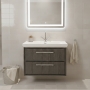 Hudson Reed Lille 800mm 2-Drawer Wall Hung Vanity Unit with Fireclay Basin
