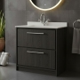 Hudson Reed Lille 800mm 2-Drawer Floor Standing Vanity Unit with Ceramic Basin