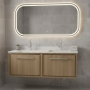 Hudson Reed Lille 1200mm 2-Drawer Wall Hung Vanity Unit with Marble Top Basin