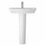 Hudson Reed Maya Basin with Full Pedestal 650mm Wide - 1 Tap Hole