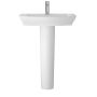 Hudson Reed Maya Basin with Full Pedestal 650mm Wide - 1 Tap Hole