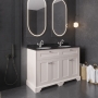 Hudson Reed Old London Twin Marble Top 1200mm Floor Standing Vanity Unit