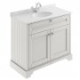 Hudson Reed Old London Floor Standing Vanity Unit with 1TH Grey Marble Top Basin 1000mm Wide - Timeless Sand