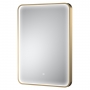 Hudson Reed Pictor Brushed Brass Framed Bathroom Mirror with Touch Sensor 700mm H x 500mm W