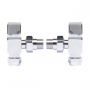 Hudson Reed Pure Square Angled Radiator Valves Pair - Chrome