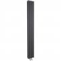 Hudson Reed Revive Double Designer Vertical Radiator 1800mm H x 237mm W - Anthracite
