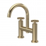 Nuie Revolution Bath Filler Tap Pillar Mounted - Brushed Brass
