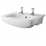 Hudson Reed Richmond Semi Recessed Basin 560mm Wide - 2 Tap Hole
