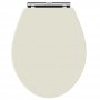Hudson Reed Richmond Soft Close Toilet Seat Ivory Chrome Hinges